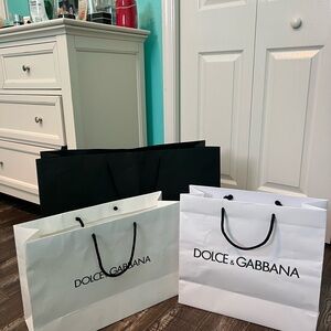 Dolce & Gabbana Black and White Shopping Bags